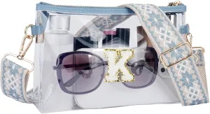 APHISON Clear Bag for Stadium Events,Letter Small Clear Purses for Women Stadium Approved Crossbody Bag for Concerts Sports