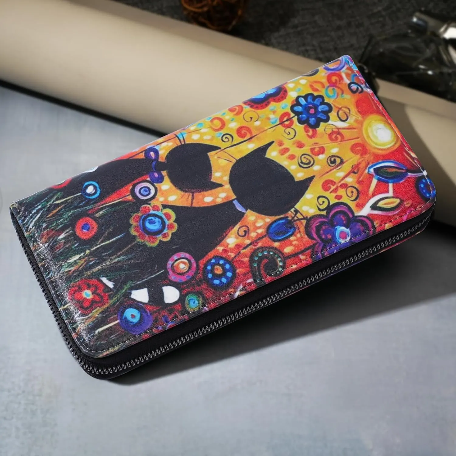 APHISON Wallet Women Large Capacity Clutch Purse For Ladies Card Holder RFID Wristlet Phone Zipper Coin Travel Pocket
