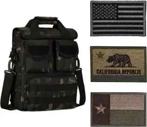 ArcEnCiel Tactical Messenger Bag Men MOLLE Sling Pack  3PCS-Patch