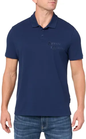 Armani Exchange Men's Regular Fit Sponge Logo Polo