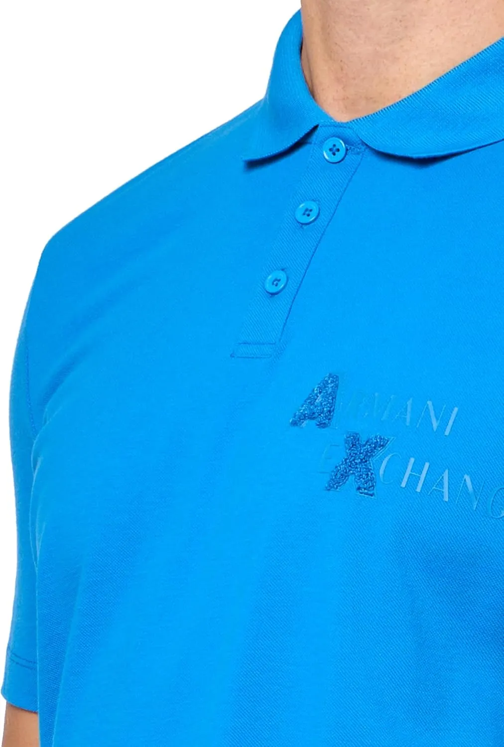 Armani Exchange Men's Regular Fit Sponge Logo Polo