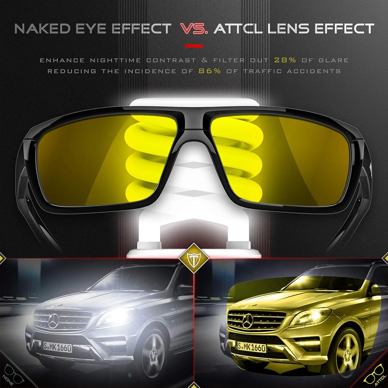 ATTCL Polarized Wrap Sunglasses For Men - Fishing Sports Glasses UV Protection