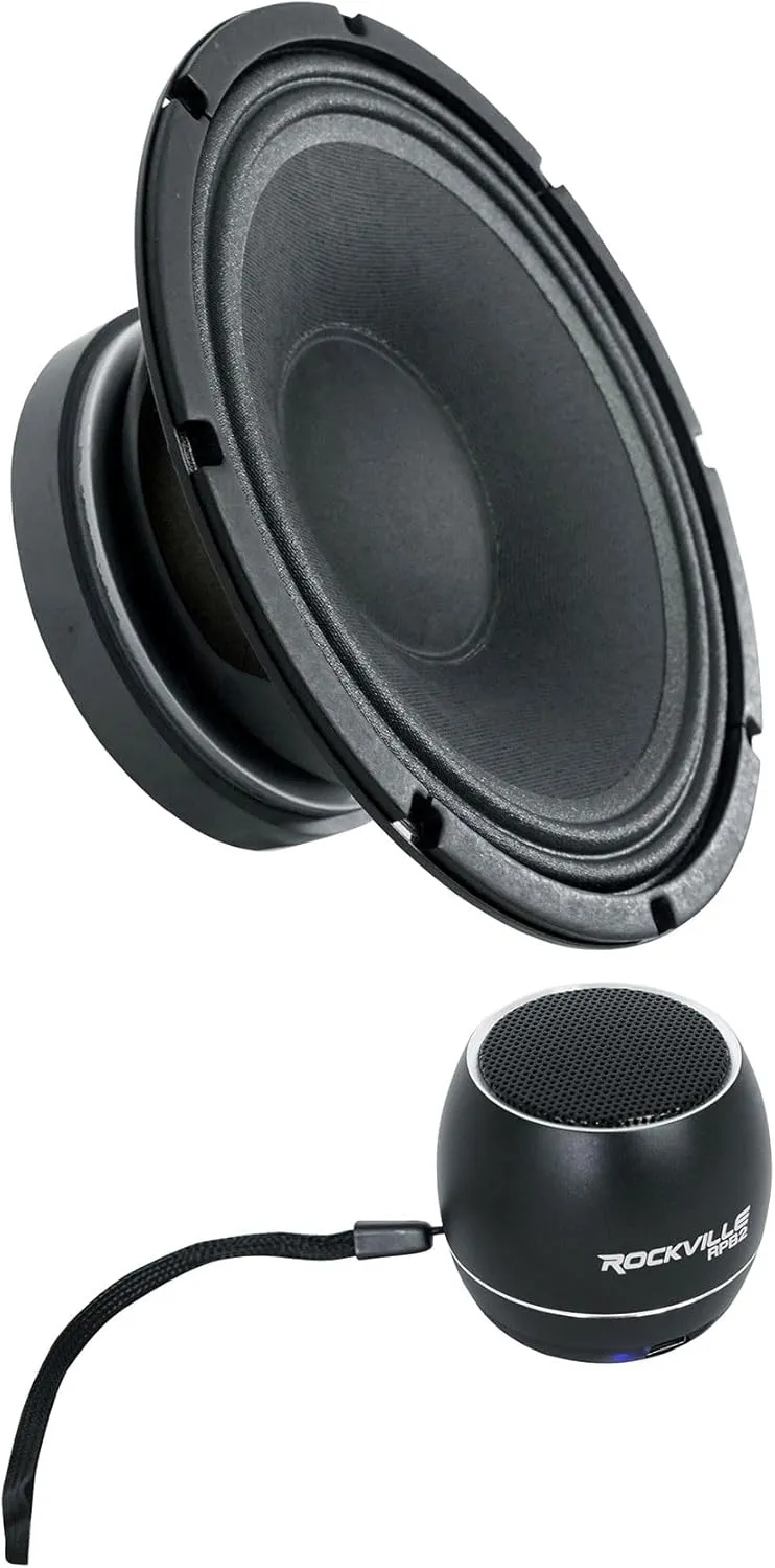 Audiosavings Bundle: (1) Celestion TF1020 300W 10" Pro Audio PA Woofer 8 Ohm Mid/Bass Driver 2" VoiceCoil Bundle with (1) Rockville RPB2-BLACK Wireless Portable Bluetooth Speaker Great Sound (2 Items)