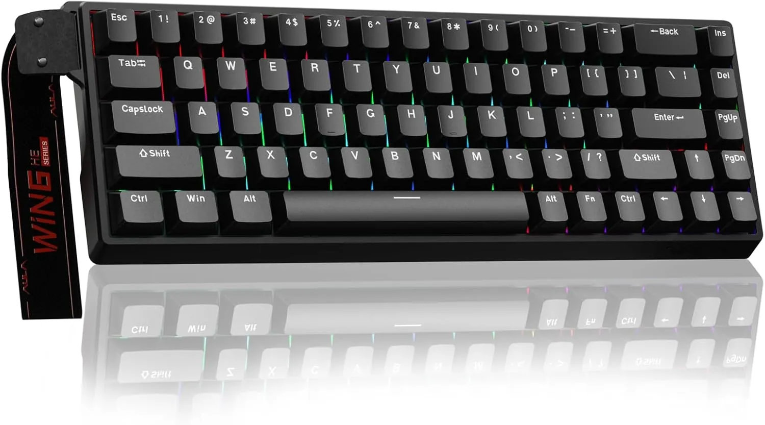 AULA WIN68 HE Mechanical Gaming Keyboard 60%, Hall Effect Magnetic Switch, Rapid Trigger Mode Adjustable Actuation, 8000Hz Polling Rate, RGB Backlit Wired Keyboard for Laptop/PC Gamer