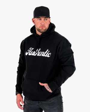 Authentic Hoodie - Black w/ White