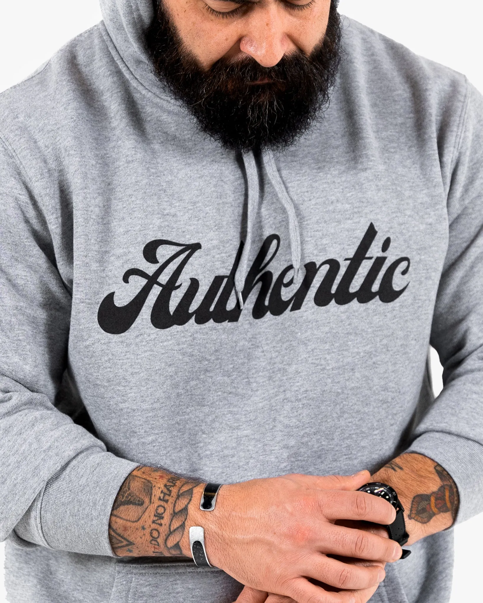 Authentic Hoodie - Heather w/ Black