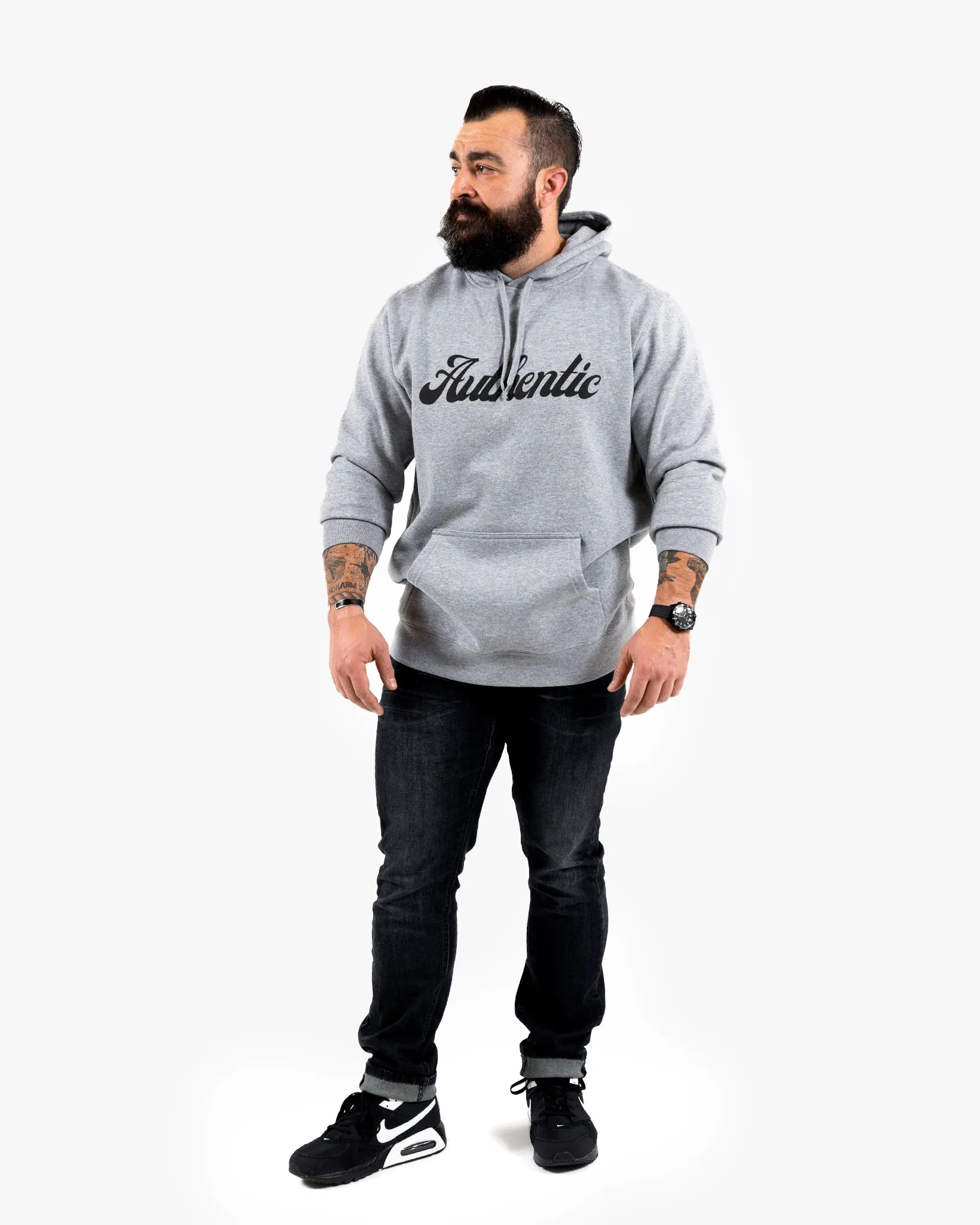Authentic Hoodie - Heather w/ Black