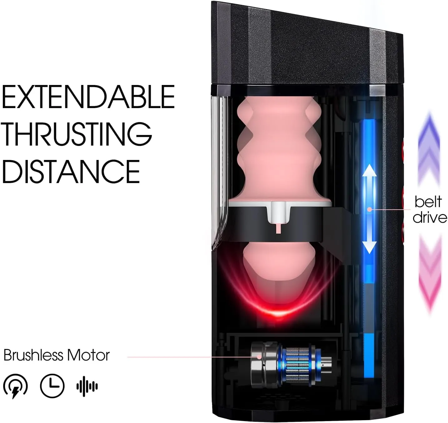 Automatic Male Masturbators Cup - Hands Free Visible Masturbator Cup Blowjob Machine with 10 Thrusting & 2 Realistic Sleeves & Wearable Strap Adult Sex Toys for Men Pleasure | 50db Quiet