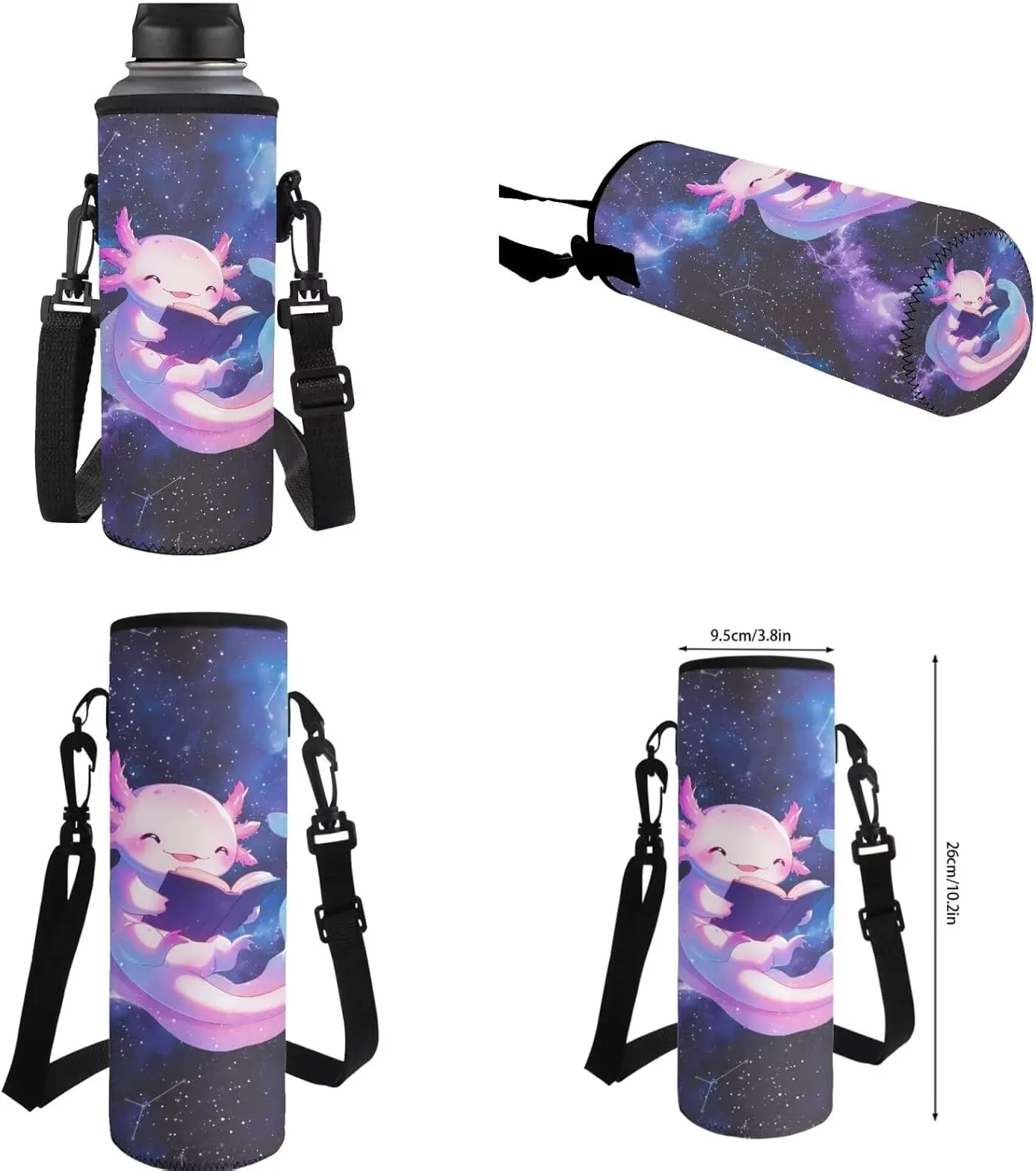 Axolotl Backpack for Kindergarten Girls Lightweight Kids School Backpack Heavy Duty Girls Bookbag with Lunch Box Back to School Supplies Daypack Bag