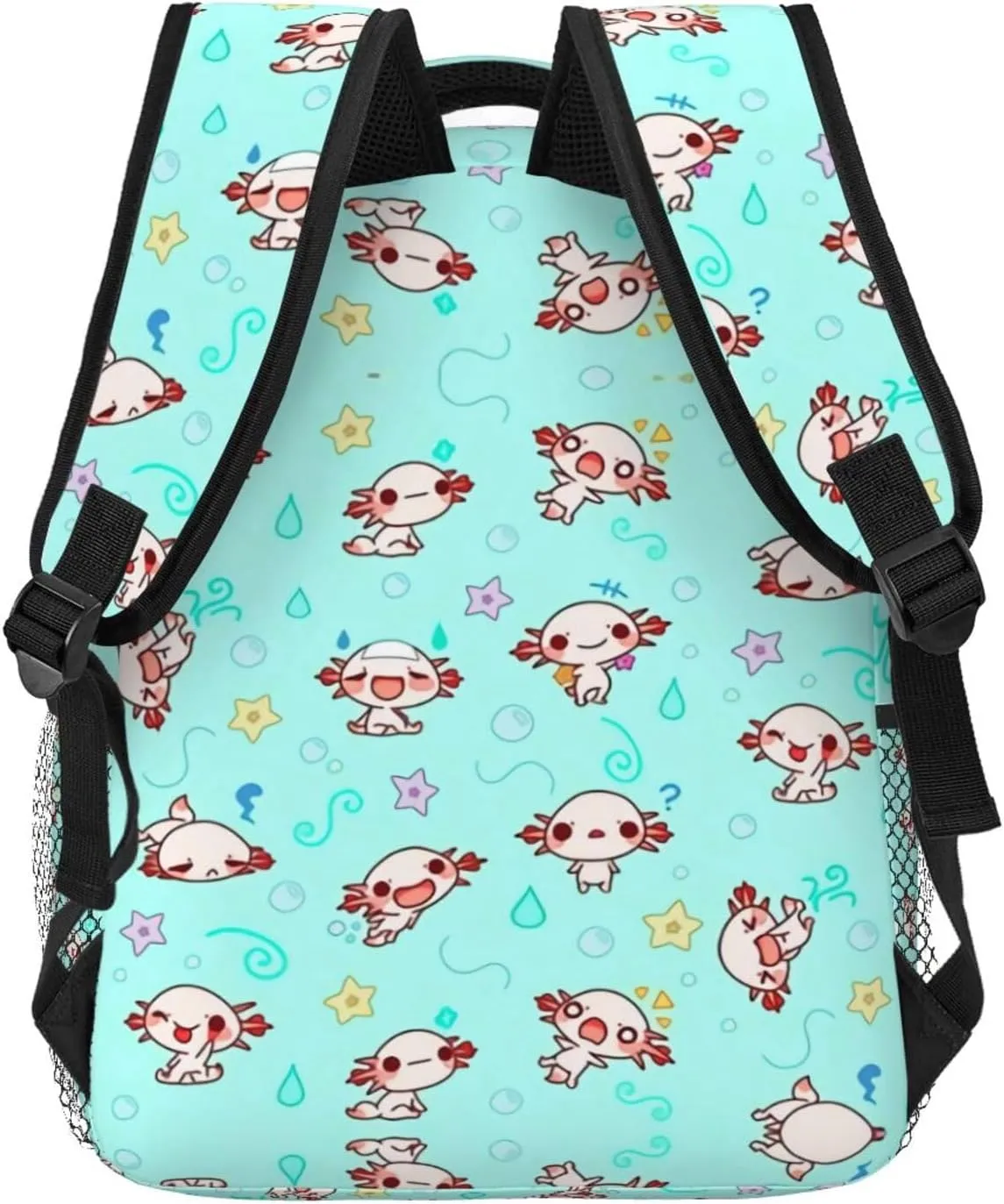 Axolotl Kawaii Cute Backpack For School Laptop Bags Bookbag Big Casual Daypack For Student Girls Boys Kids Teens Travel Sports Work