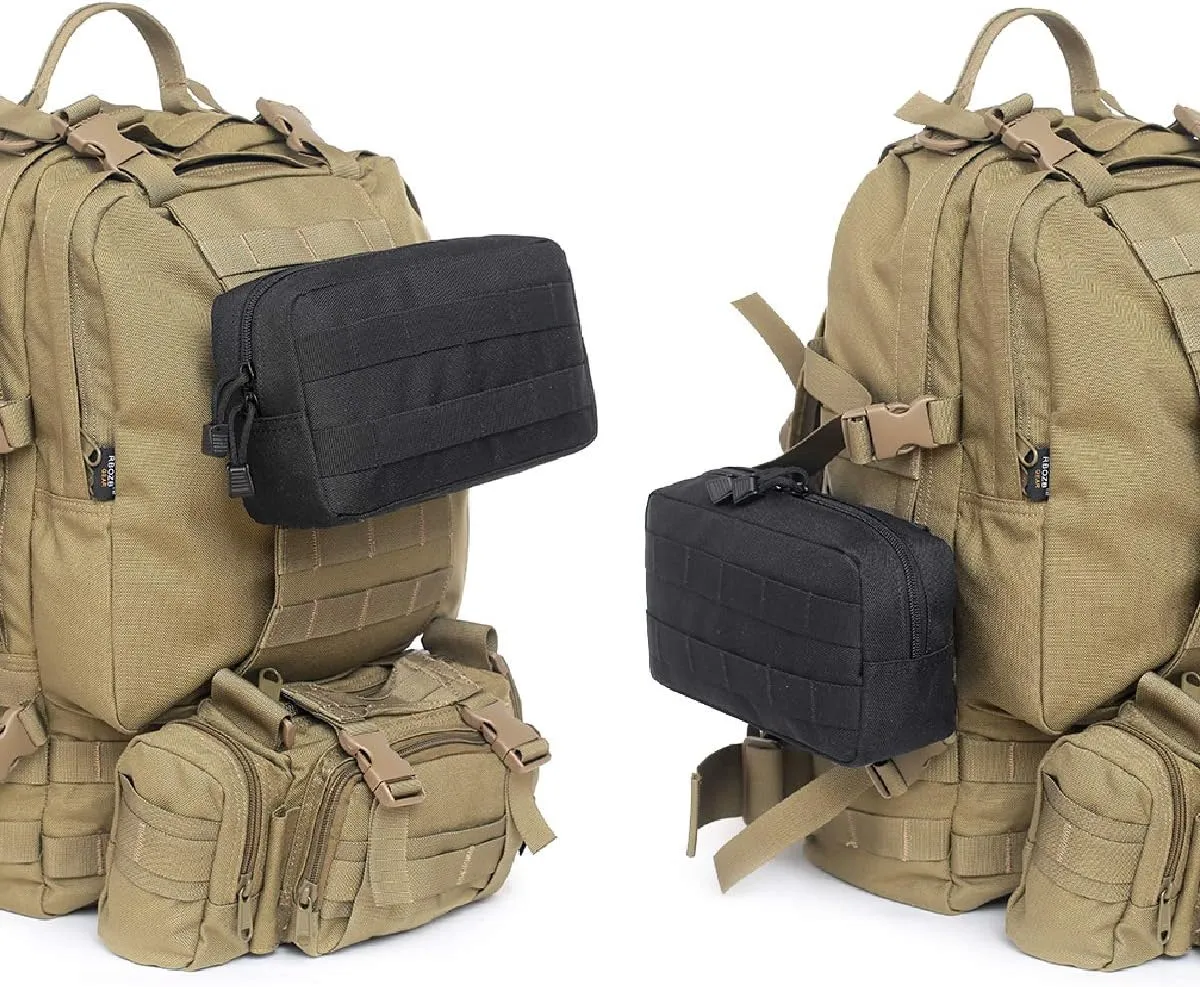 Azarxis Equipment Multi-Purpose Tactical EDC Admin MOLLE Pouch Utility Tools Bag Organizer Military Waist Belt Modular Attachment
