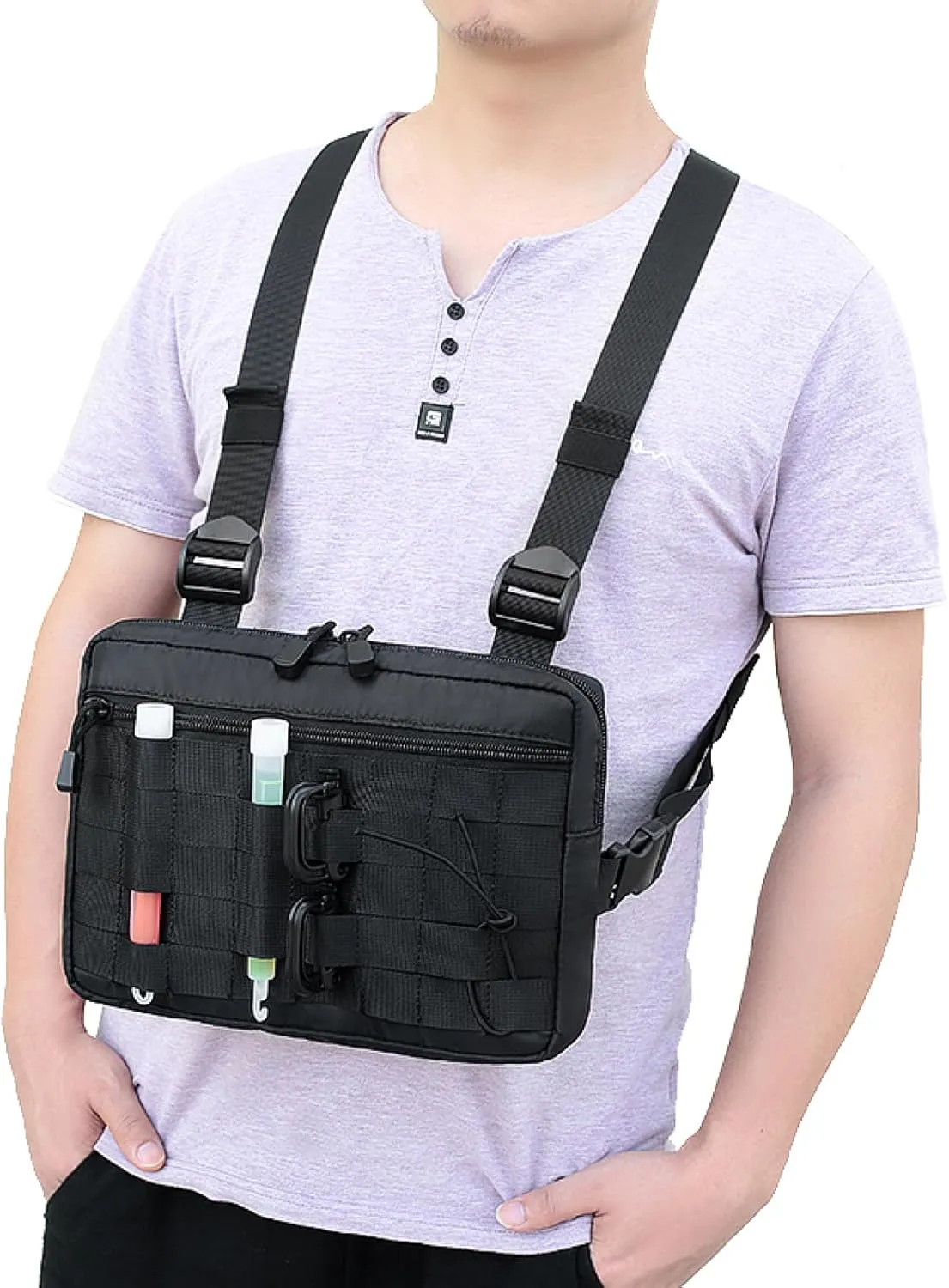 Azarxis Tactical Mini Belt Pouches, Multi-Purpose Small Battery Case Compact Utility EDC Card Slot Holder Waist Bags Military Molle Pack Sundries Storage Pack