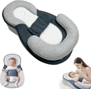 Baby Wedge Pillow for Newborn, Adjustable Baby Wedge Lounger Pillow for Reducing Spit-Up