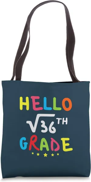 Back to School Math Teacher 6th Grade Square Root of 36 Funn Tote Bag