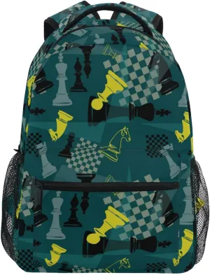 Backpack Chess Board Bookbag Daypack Travel Hiking Camping School Laptop Bag