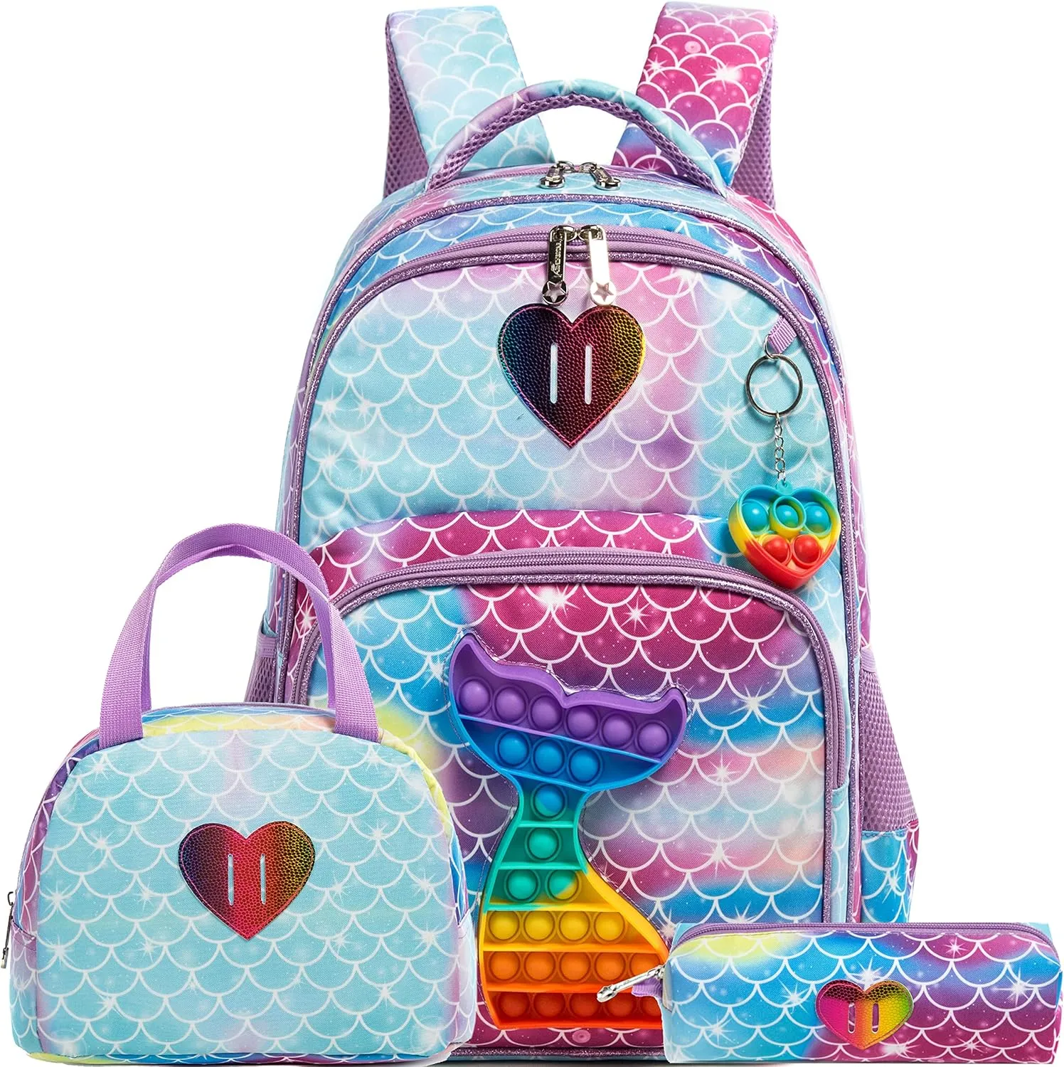 Backpack for Girls Elementary Preschool Kids Lunch Box for School
