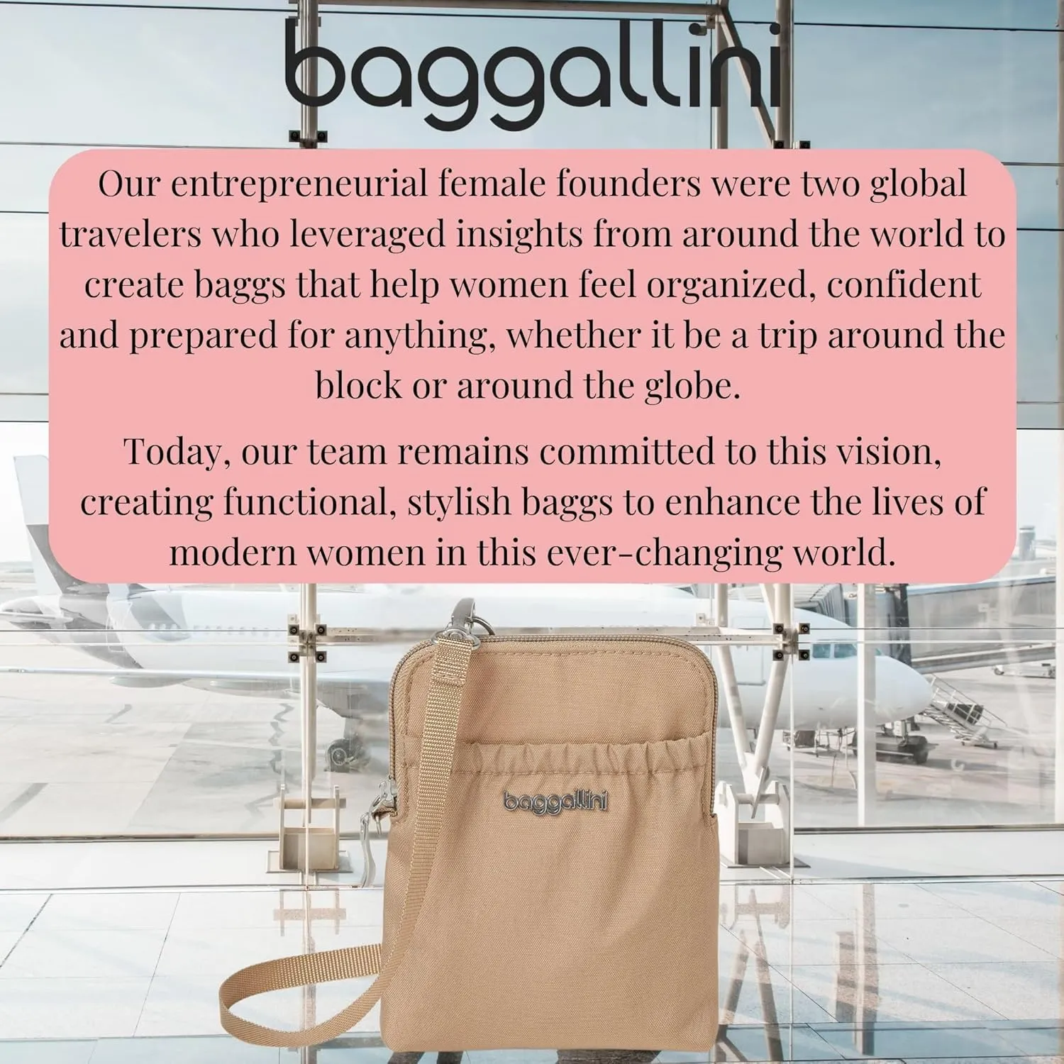 Baggallini Bryant Pouch Small Crossbody Bag for Women - Phone Purse with Crossbody Strap - Lightweight Crossbody Pouch