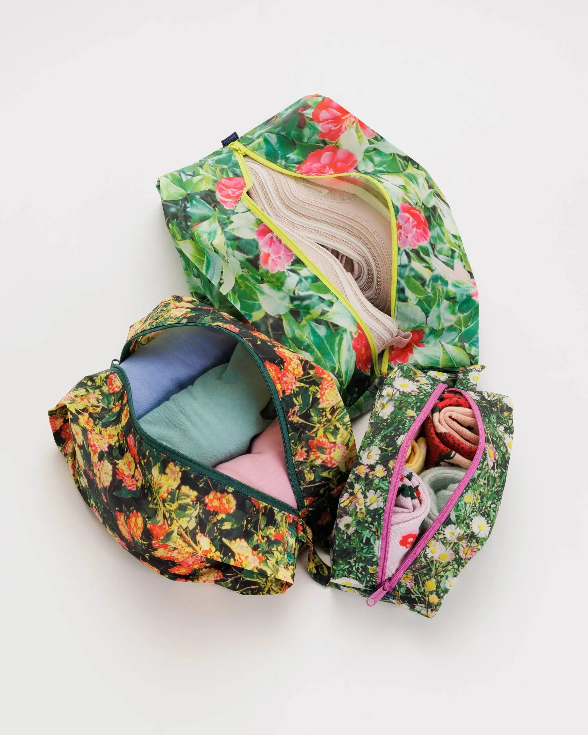 Baggu | 3D Zip Set | Photo Florals