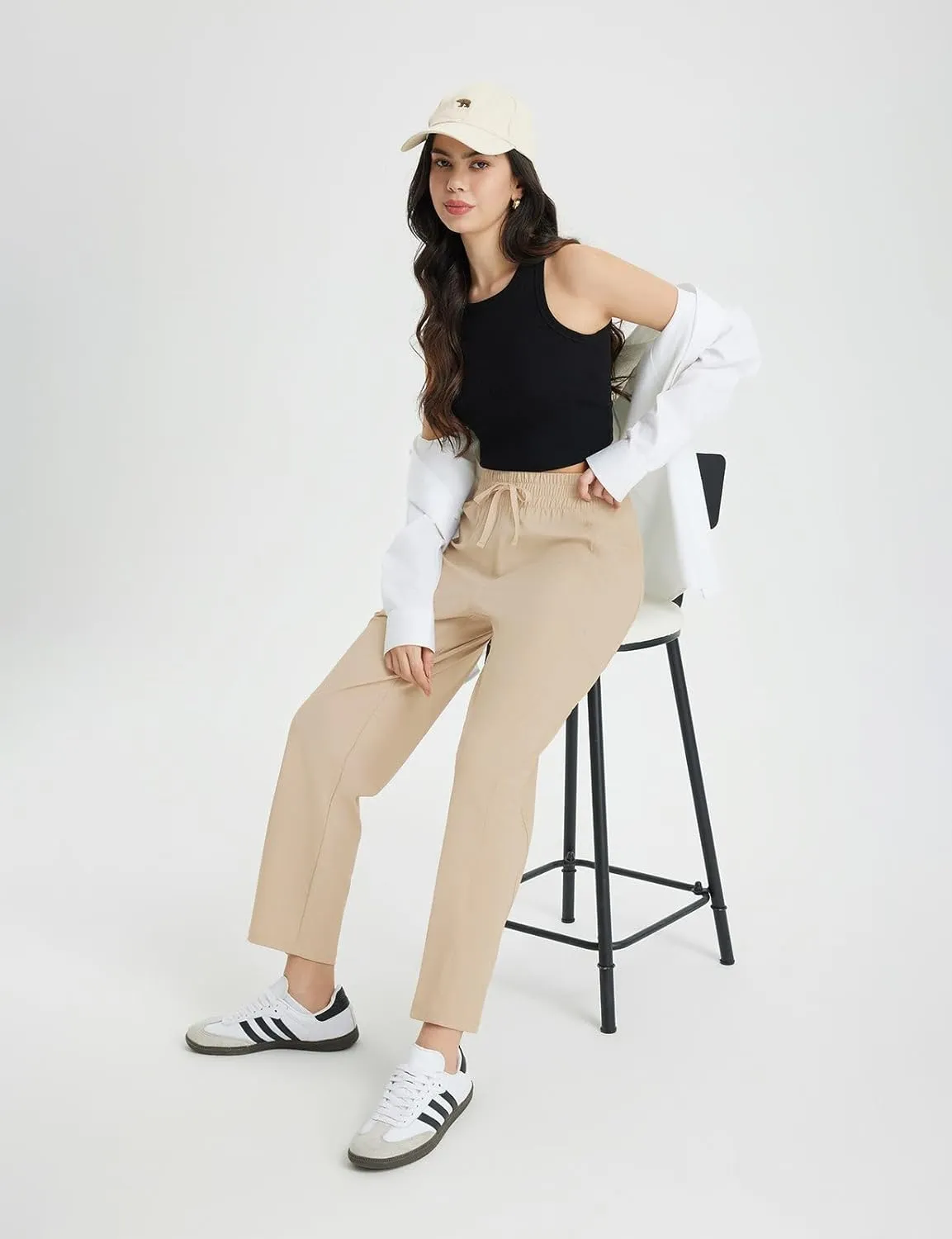 baleaf Women's Athletic Running Pants Stretch Quick Dry Zipper Pocket High Waisted Sweatpants Hiking Walking UPF 50 
