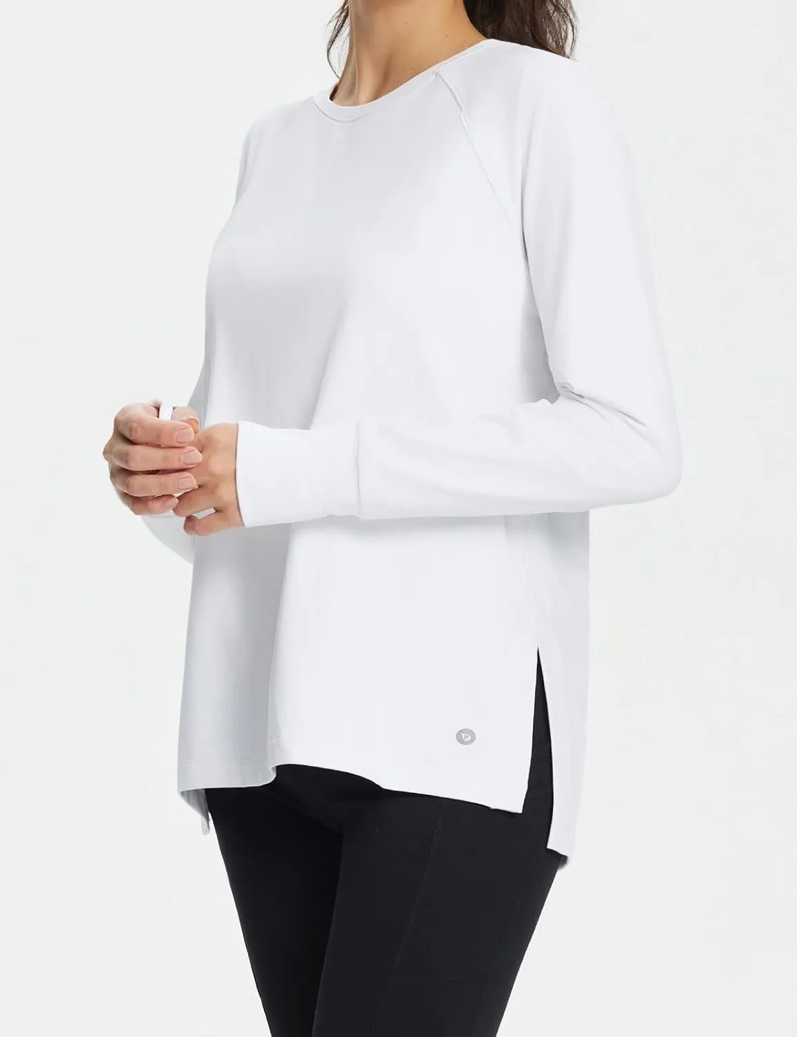 baleaf Women's Thermal Tops Fleece Lined Shirts Long Sleeve Cold Weather Running Gear Workout Zipper Pocket Thumbholes