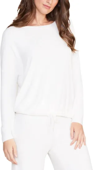 Barefoot Dreams CozyChic Ultra Lite Slouchy Pullover for Women, Ultra Soft Long Sleeve, Crew Neck Pullover