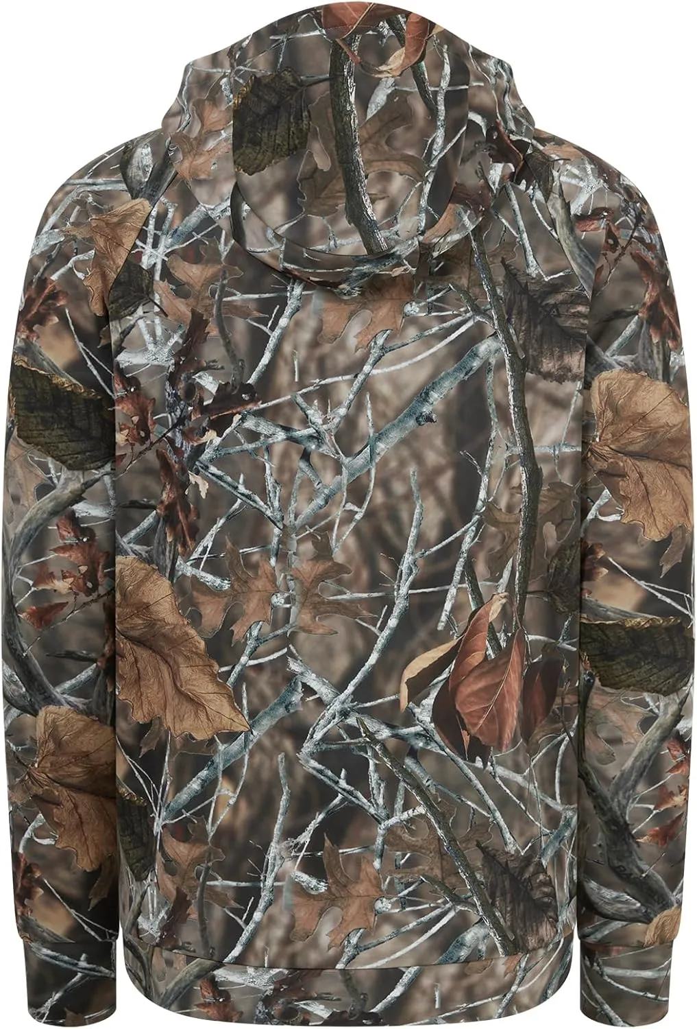 BASSDASH Men’s Fleece Lined Fishing Hoodies Water Resistant Performance Pullover Sweatshirts Stretchy Hunting Workout FS32M