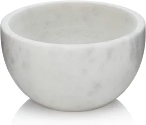 Beau Brummell The Original Marble Shaving Soap Bowl Handmade from 100% Natural Marble with Interior Grooves for Maximum Lather | Heat Retaining Stone Provides a Luxurious Hot Shave Experience