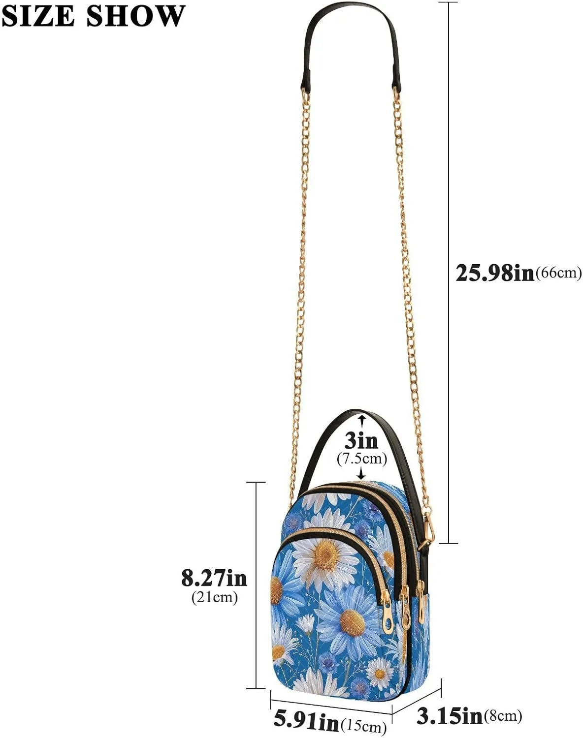 Beautiful Flamingos Shoulder Bags for Women Retro Classic Handbag Purse Small Purses with Chain