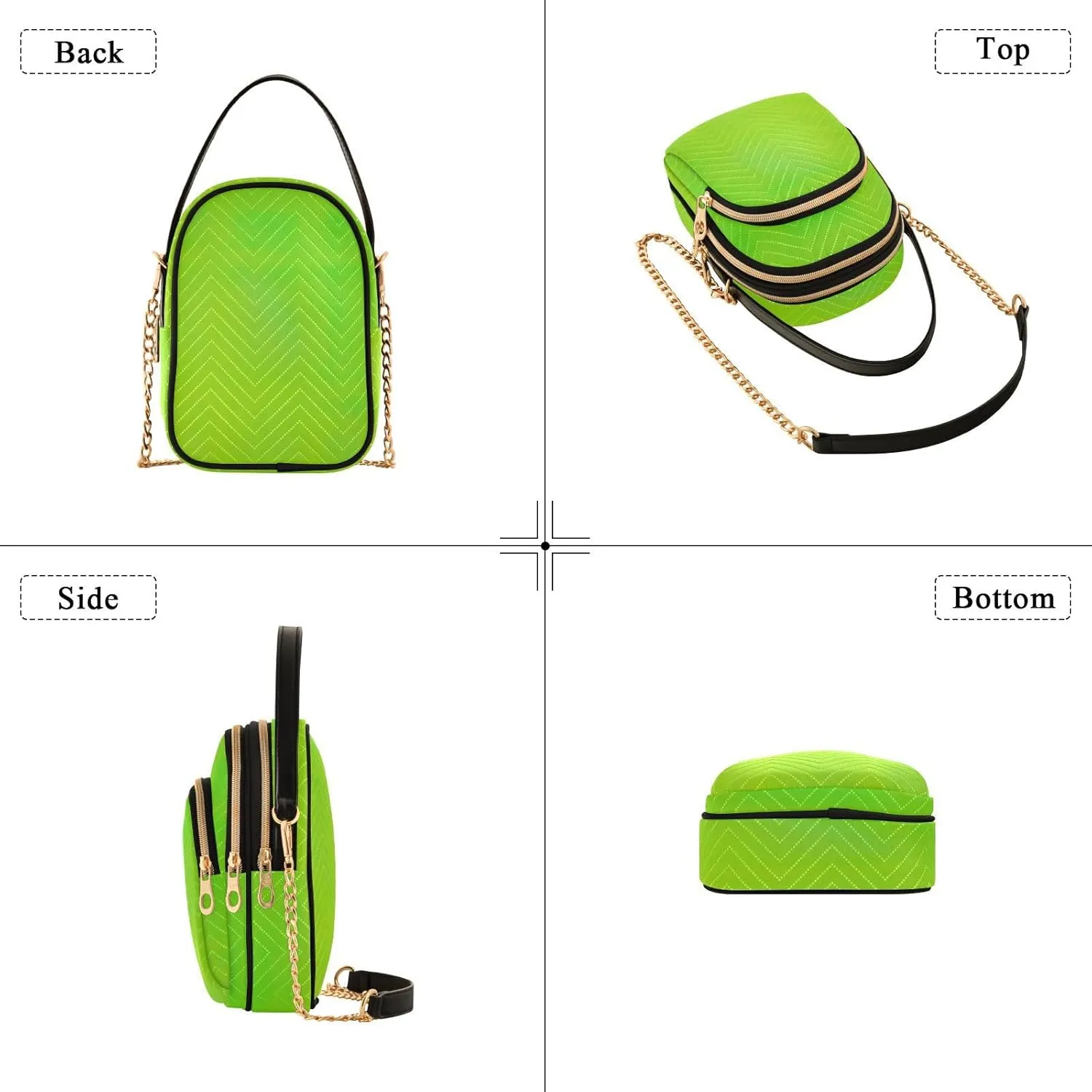 Beautiful Flamingos Shoulder Bags for Women Retro Classic Handbag Purse Small Purses with Chain