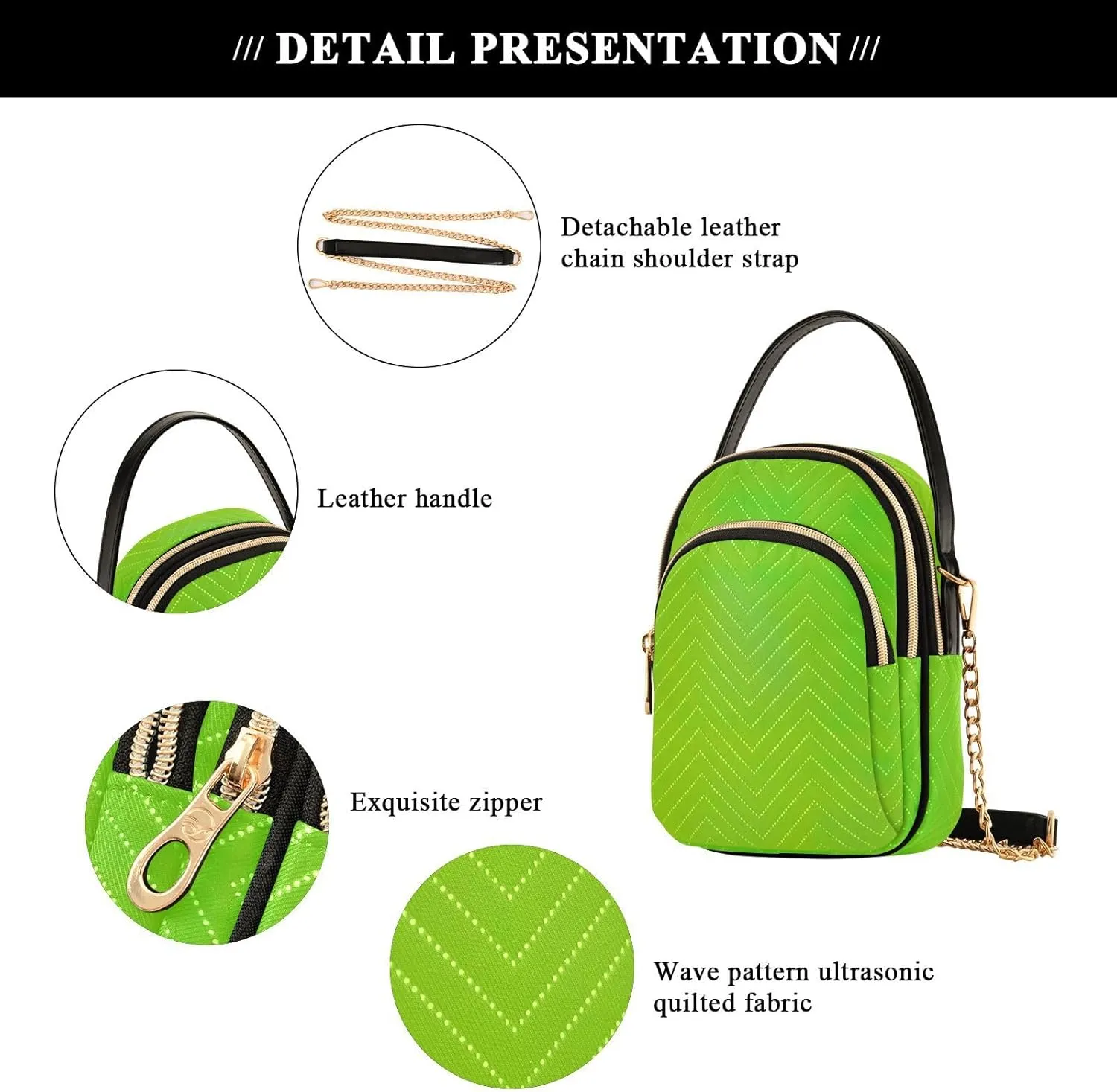 Beautiful Flamingos Shoulder Bags for Women Retro Classic Handbag Purse Small Purses with Chain