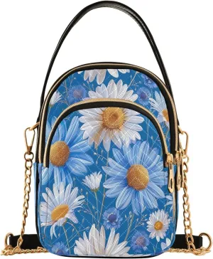 Beautiful Flamingos Shoulder Bags for Women Retro Classic Handbag Purse Small Purses with Chain