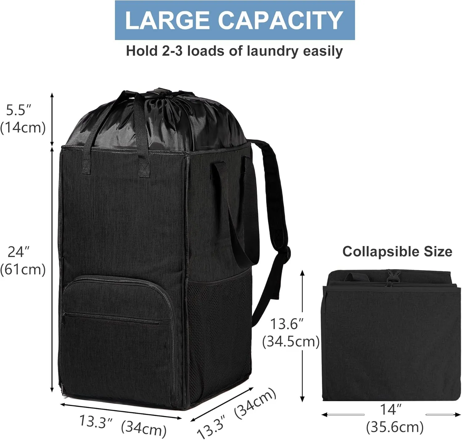 BeeGreen Laundry Backpack Bag Extra Large Heavy Duty