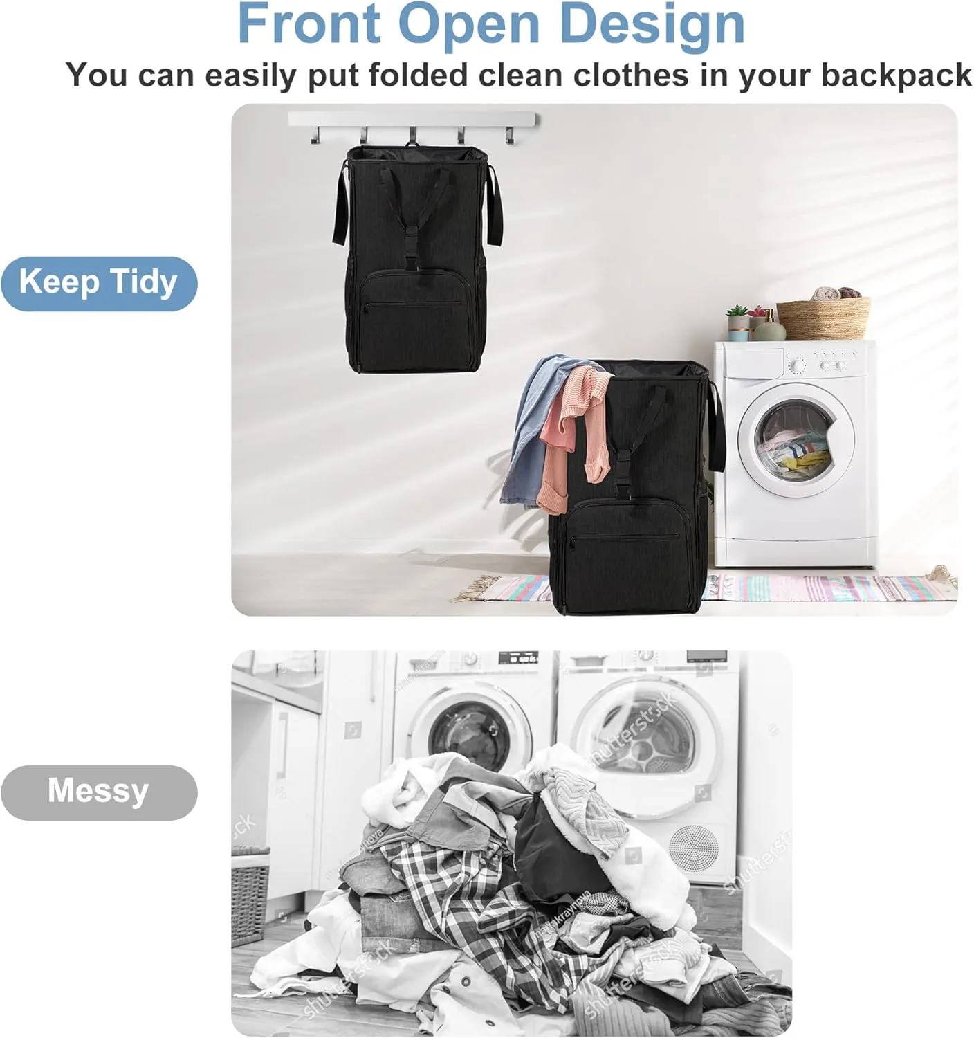 BeeGreen Laundry Backpack Bag Extra Large Heavy Duty