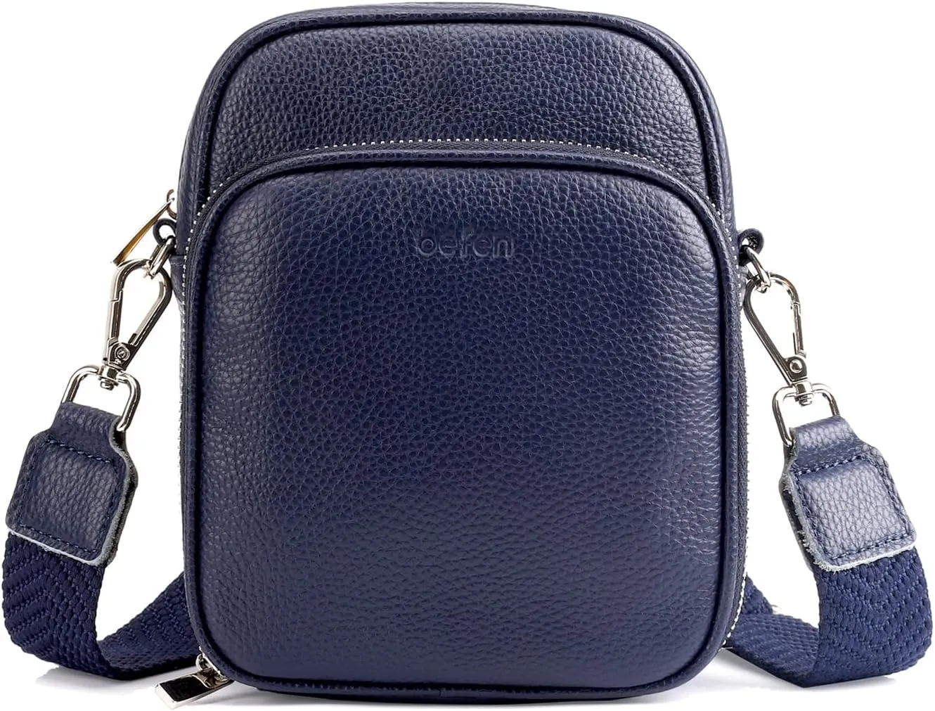 befen Genuine Leather Small Crossbody Purses for Women, RFID Blocking Trendy Cell Phone Travel Purse