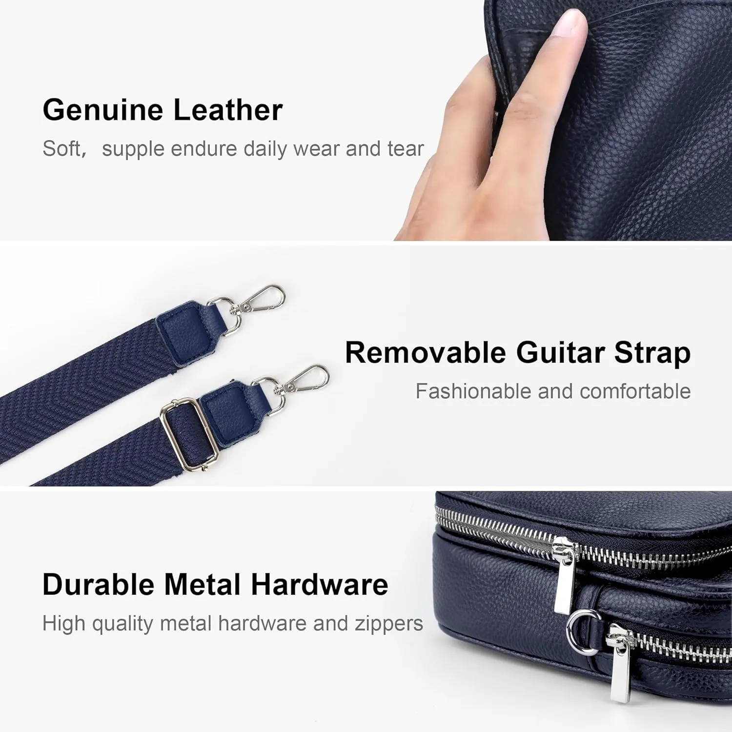 befen Genuine Leather Small Crossbody Purses for Women, RFID Blocking Trendy Cell Phone Travel Purse