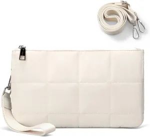 befen Puffer Crossbody Wristlet for Women, RFID Wristlet Wallet Purse with 2 Strap, Lightweight Shoulder Bag for Travel