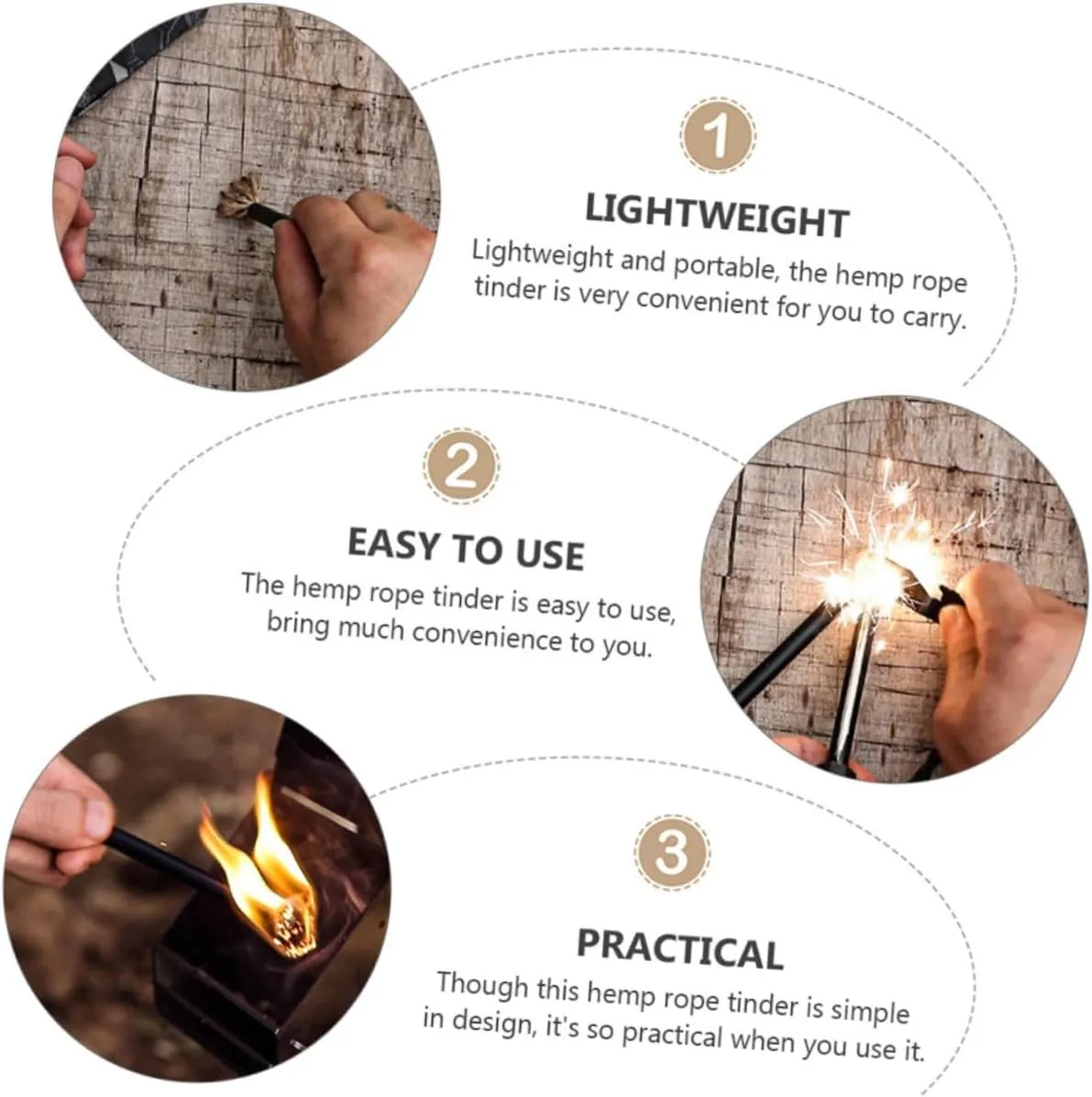 BESPORTBLE Firelighters Fun Camping Stuff Starters for Grill Camping Utensils Emergency Kit Lectric Wick Flint Fire