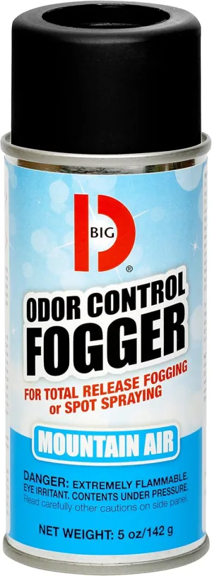 Big D 344 Odor Control Fogger, Mountain Air Fragrance-Kills odors from fire, flood, decomposition, skunk, cigarettes, musty smells-Ideal for use in cars, property management, hotels ,5 oz (Pack of 12)