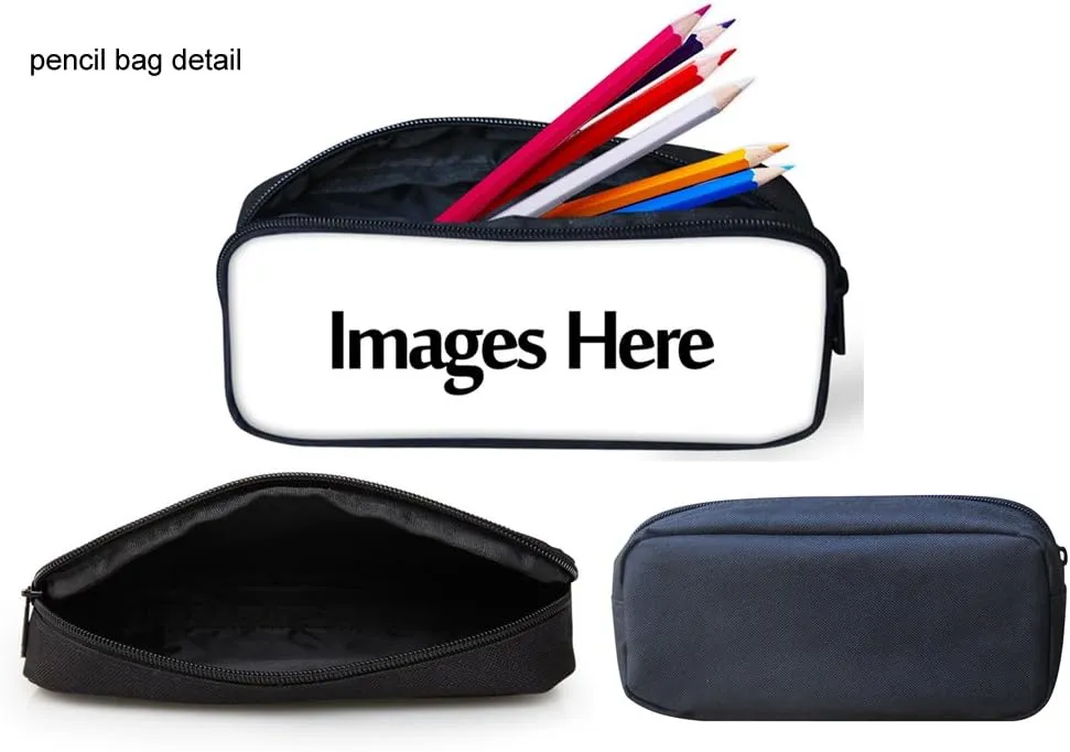 Biyejit Airplane Model School Bag Set Boys Girls Backpack and Lunch Box Pen Case 3 in 1