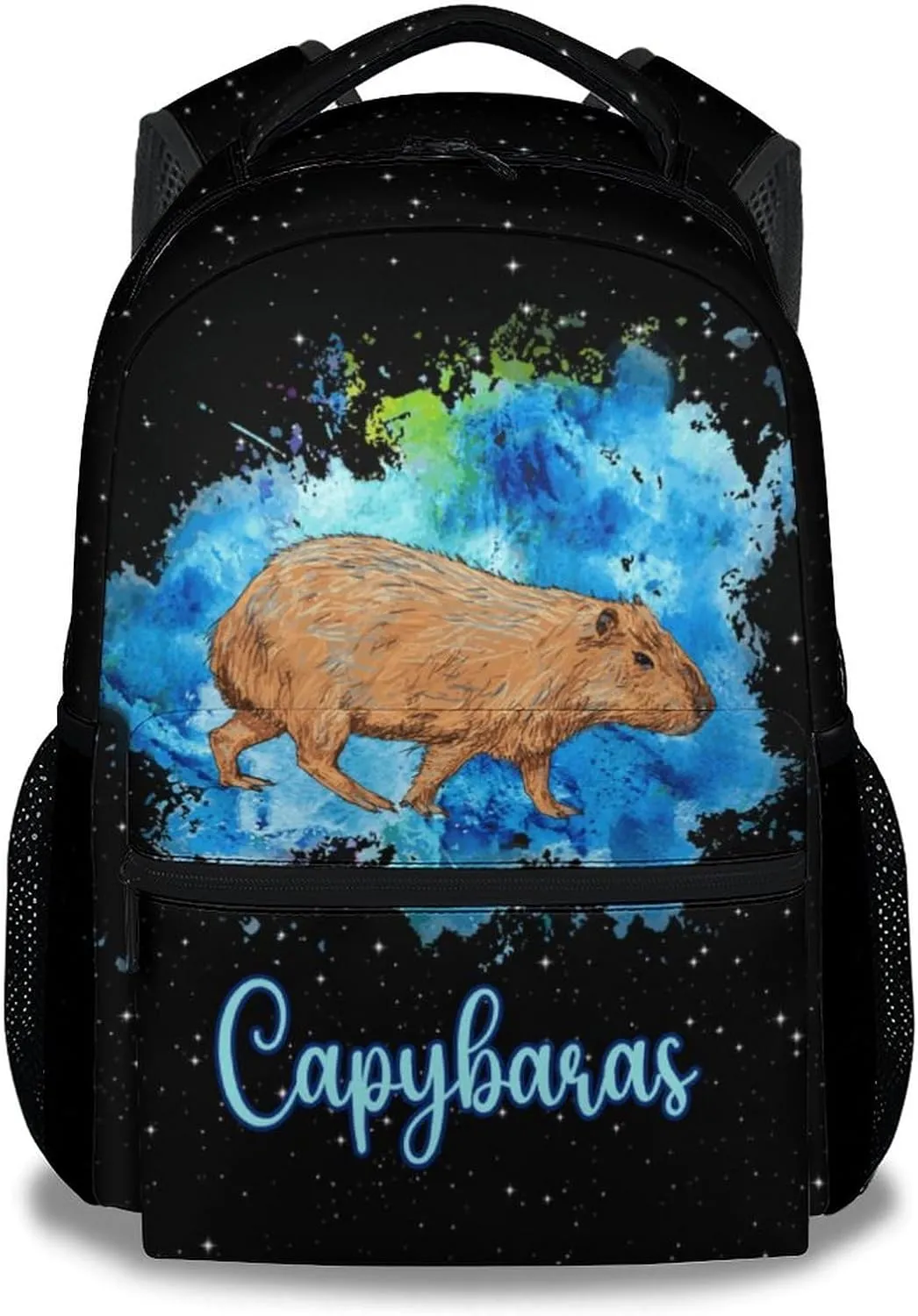 Black Backpack for School - 16 Inches School Backpacks for Girls, Boys - Aesthetic Bookbag for Elementary