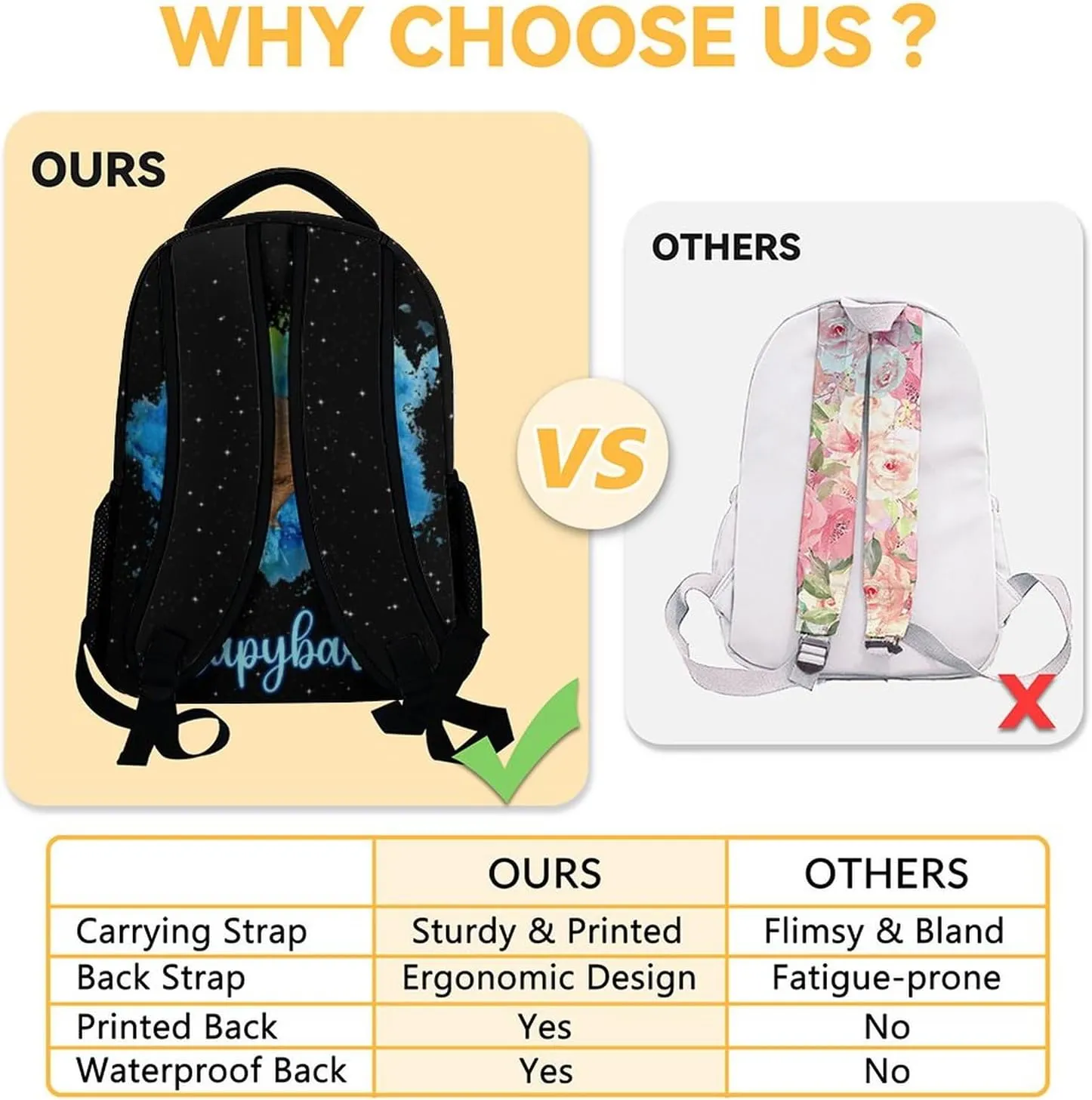 Black Backpack for School - 16 Inches School Backpacks for Girls, Boys - Aesthetic Bookbag for Elementary