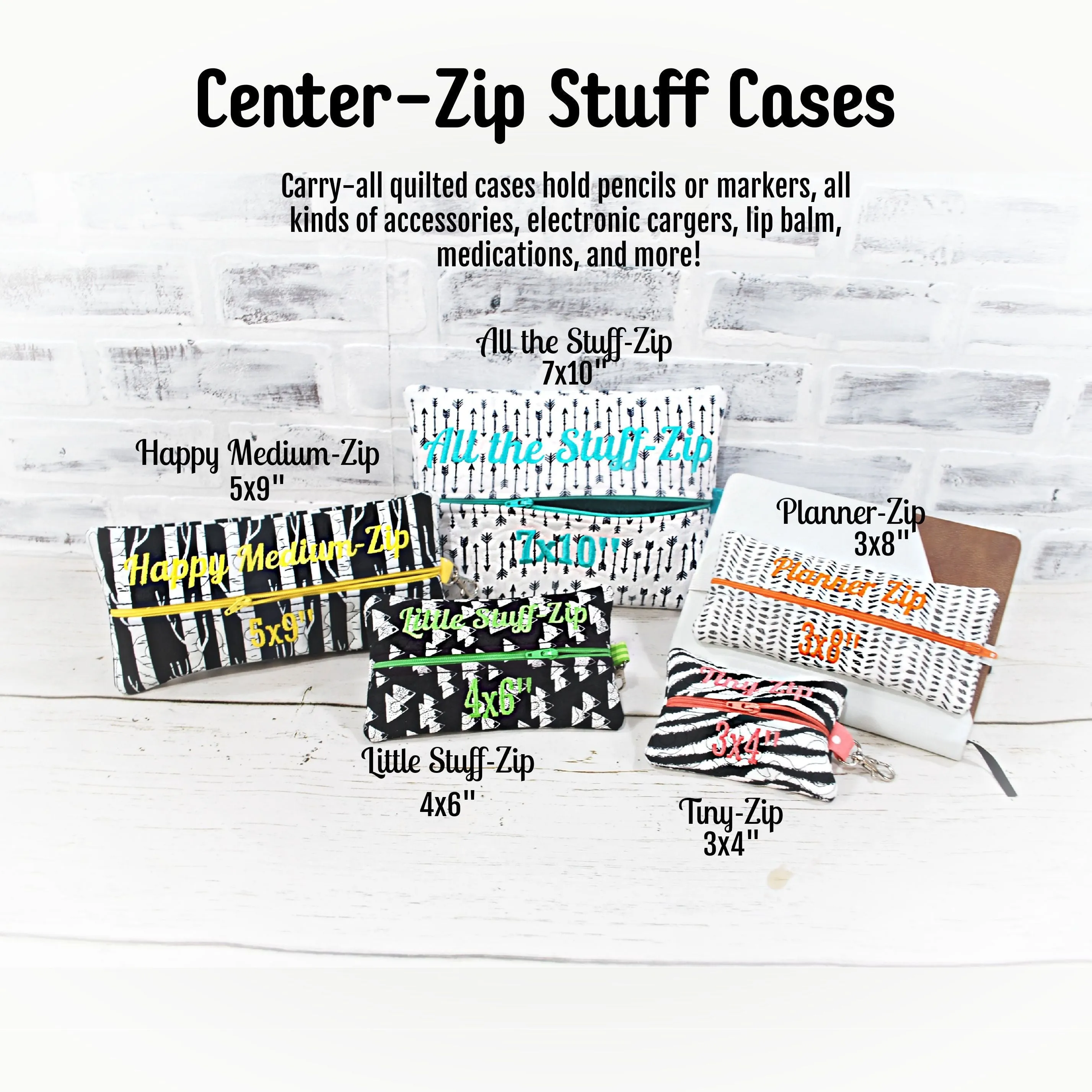 Black Volleyball Personalized Quilted Pouch-Custom Color