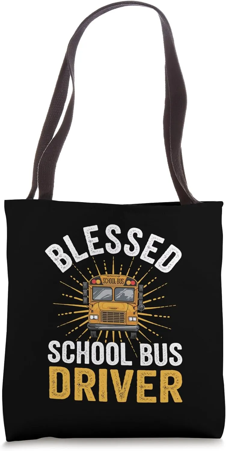 Blessed School Bus Driver Funny Tote Bag