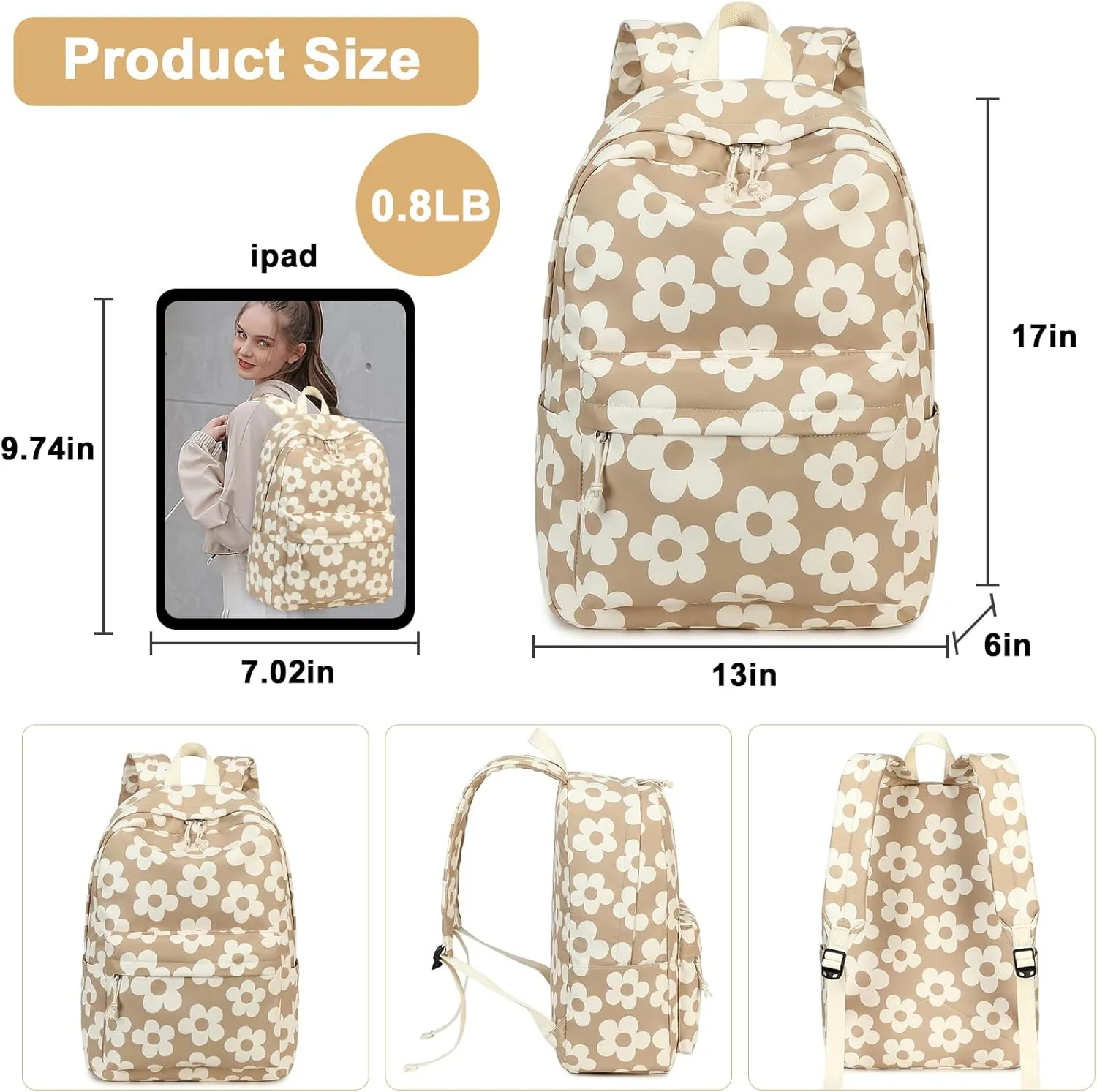 Bluboon School Backpack Teens Girls Boys Kids School Book Bags with Lunch Box Pencil Bag