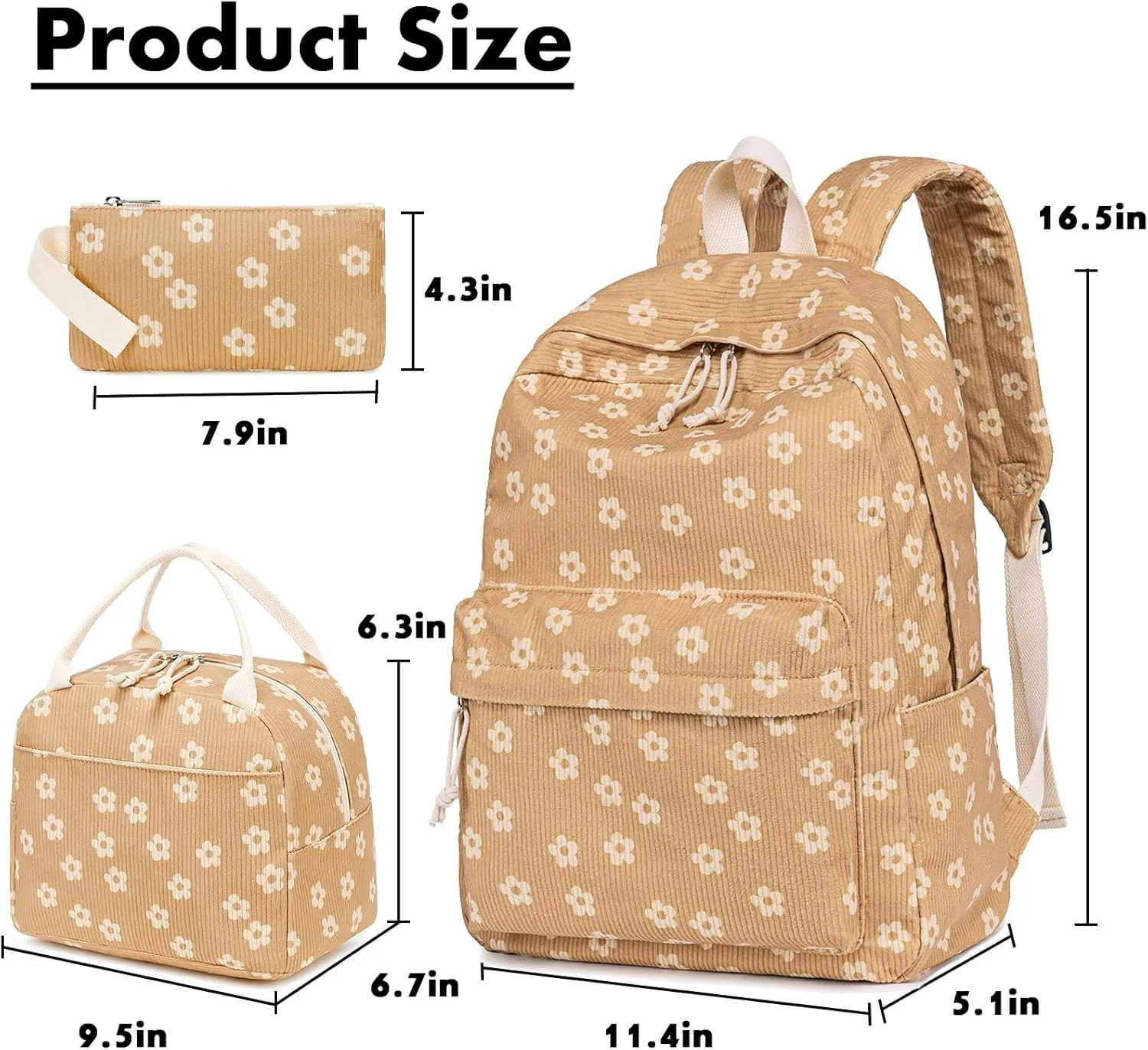 Bluboon School Backpack Teens Girls Boys Kids School Book Bags with Lunch Box Pencil Bag