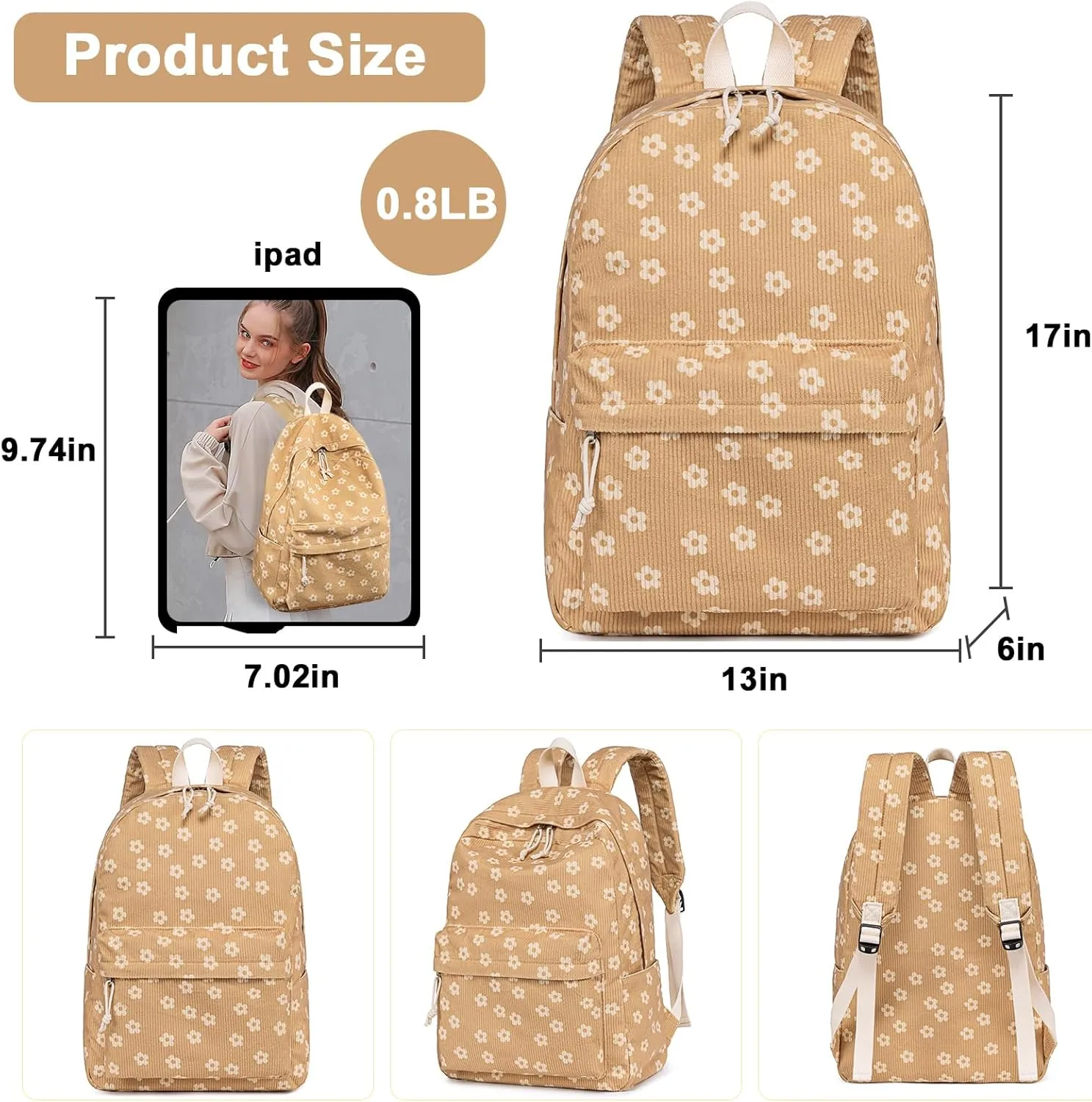 Bluboon School Backpack Teens Girls Boys Kids School Book Bags with Lunch Box Pencil Bag