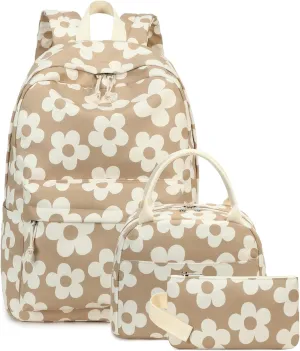 Bluboon School Backpack Teens Girls Boys Kids School Book Bags with Lunch Box Pencil Bag