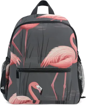 Bolaz Upgraded Backpack for School Teenagers Girls Boys-Pink Flamingo Pattern,Travel Bag with Chest Buckle and Whistle