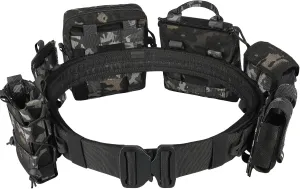 BOMTURN Tactical Battle Belt with Pouches Accessories Law Enforcement Duty Combat Military Utility Police Belt 8ps