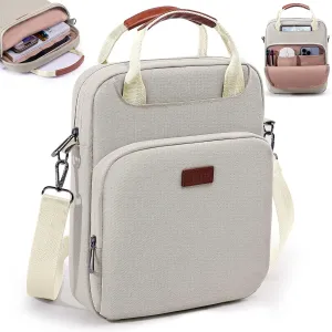 Book Carrying Bag with Shoulder Strap - Sturdy Book Sleeve with Zipper for Book Lovers - Book Bag for Study Suppliers- Book Cover for Paperback -Book Pouch -Book Carrier - Book Protector Case